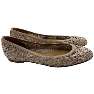 STUART WEITZMAN Lace Ballet Flats Size 6.5M